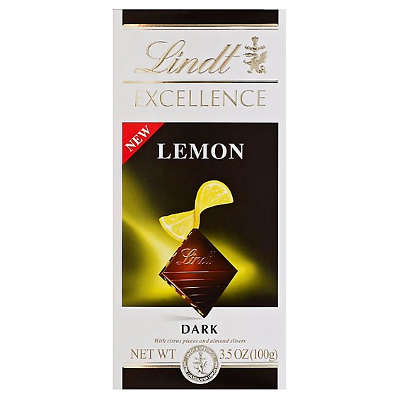 Lindt Excellence Dark Chocolate Bar Lemon - 3.5 Oz