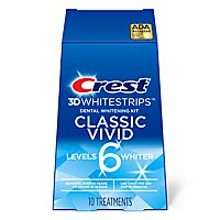Crest 3D Whitestrips Classic Vivid 6 Levels Whiter Dental Whitening Kit - 10 Count - Image 2
