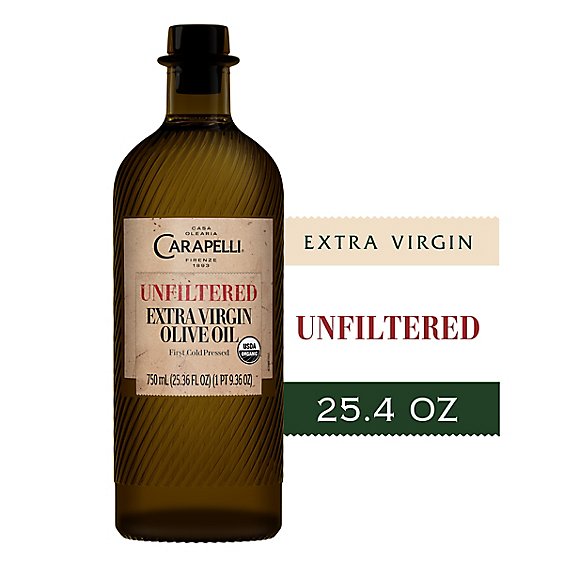 Carapelli Organic Unfiltered Extra Virgin Olive Oil - 25.5 FZ