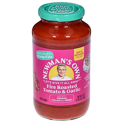 Newman's Own Fire Roasted Tomato & Garlic Pasta Sauce - 24 Oz. - Image 3
