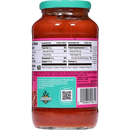 Newman's Own Fire Roasted Tomato & Garlic Pasta Sauce - 24 Oz. - Image 6