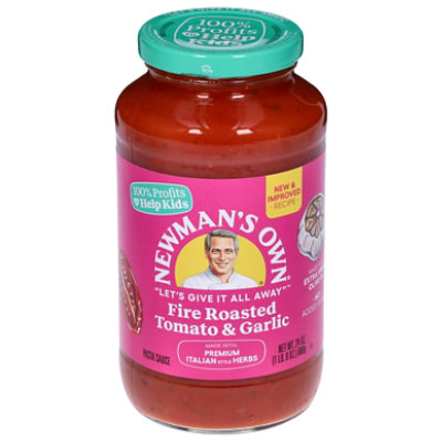 Newman's Own Fire Roasted Tomato & Garlic Pasta Sauce - 24 Oz. - Image 1