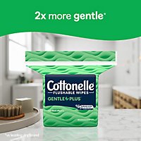 Cottonelle GentlePlus Flushable Wet Wipes with Aloe & Vitamin E Refill Pack - 168 Count - Image 2