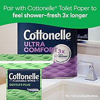 Cottonelle GentlePlus Flushable Wet Wipes with Aloe & Vitamin E Refill Pack - 168 Count - Image 6