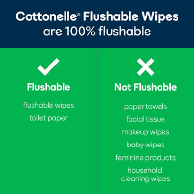 Cottonelle GentlePlus Flushable Wipes with Aloe & Vitamin E Refill Bag - 42 Count - Image 7
