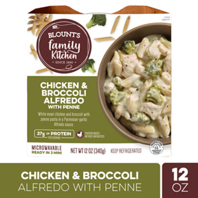 Blount's Family Kitchen Chicken & Broccoli Alfredo With Penne Microwave Meal - 12 Oz - Image 1