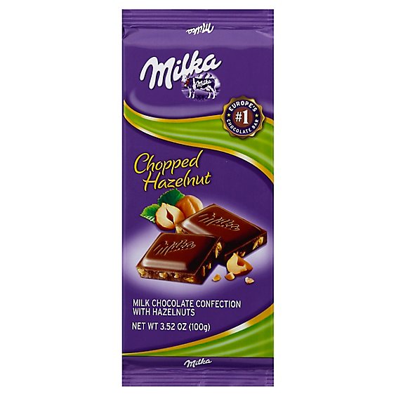 Milka Milk Chocolate Chopped Hazelnut - 3.52 OZ