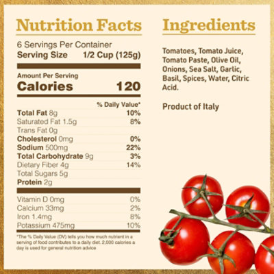 Bertolli Marinara Sauce Authentic Tuscan Style Pasta Sauce - 24.7 Oz - Image 4