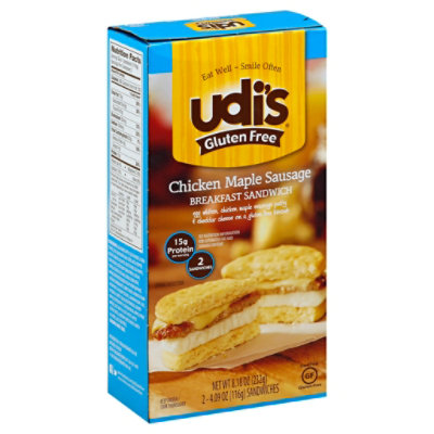 Udis Sndwch Brkfst Chkn Mpl2pk - 8.1 OZ - Image 1