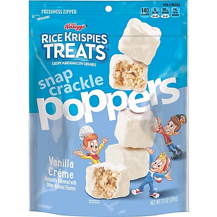 Kelloggs Rice Krispies Treats Poppers Crispy Marshmallow Squares Vanilla Creme - 7.1 Oz - Image 2