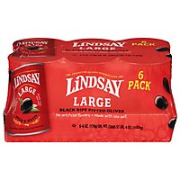 Lindsay Olives Large Pitted Ripe Value Pack - 6-6 OZ - Image 1