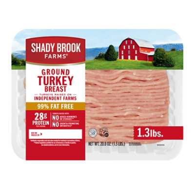 Shady Brook Farms 99% Fat Free Ground Turkey Breast Tray - 1.3 Lbs - Image 1