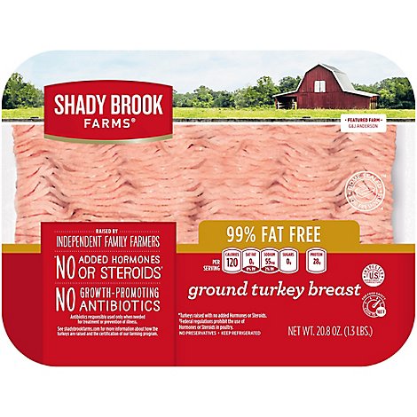 Shady Brook Farms 99% Fat Free Ground Turkey Breast Tray - 1.3 Lb