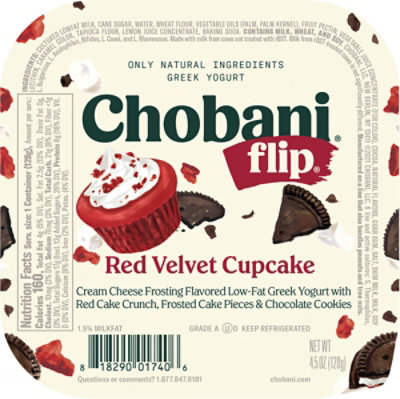 Chobani Flip Low-Fat Greek Yogurt Red Velvet Cupcake - 4.5 Oz - Image 2