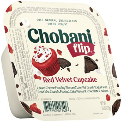 Chobani Flip Low-Fat Greek Yogurt Red Velvet Cupcake - 4.5 Oz - Image 1