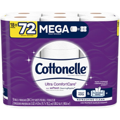 Cottonelle Ultra ComfortCare Soft Toilet Paper Mega Roll - 18 Roll - Image 3