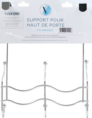 Vanderbilt Hook Over The Door Chrome 6 Count - Each - Image 3