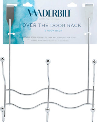 Vanderbilt Hook Over The Door Chrome 6 Count - Each - Image 2