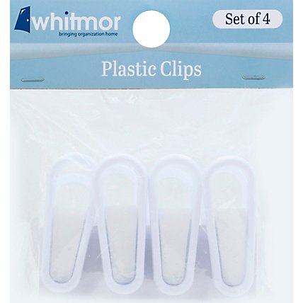 Whitmor Clips Plastic - 4 Count - Image 2