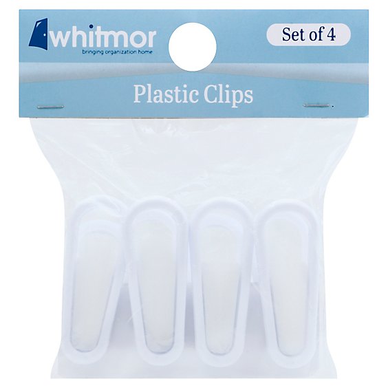 Whitmor Clips Plastic - 4 Count