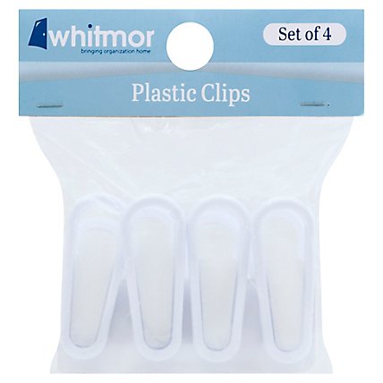 Whitmor Clips Plastic - 4 Count - Image 1