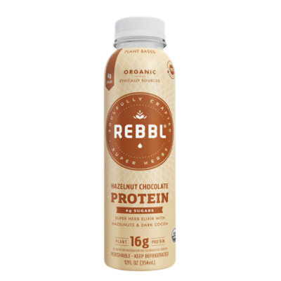 Rebbl Organic Hazelnut Chocolate Protein Drink - 12 Fl. Oz. - Image 1