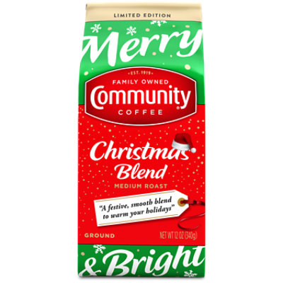 Community Coffee Christmas Blend Medium Roast Ground - 12 Oz - Image 1