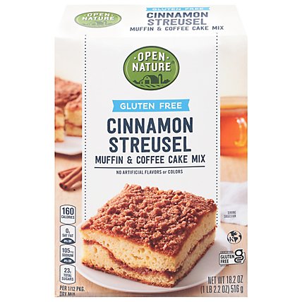 Open Nature Muffin/cake Mix Cinnamon Streusel Gluten Free - 18.2 OZ - Image 2