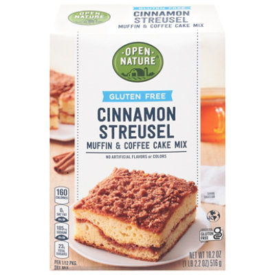 Open Nature Muffin/cake Mix Cinnamon Streusel Gluten Free - 18.2 OZ