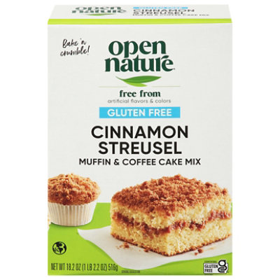 Open Nature Muffin/cake Mix Cinnamon Streusel Gluten Free - 18.2 OZ