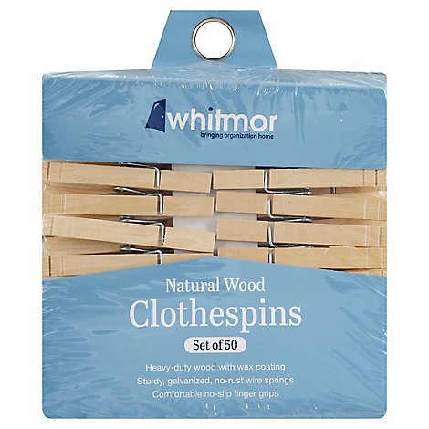 whitmor clothespins count duty heavy wood