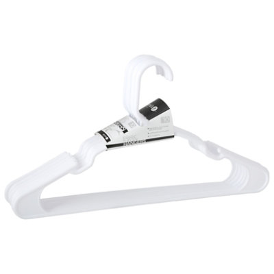 Merrick White Plastic Tubular Hangers, 7 ct.