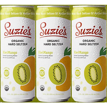 Suzies Organic Hard Seltzer Kiwimango Pack In Cans - 6-12 FZ - Image 6