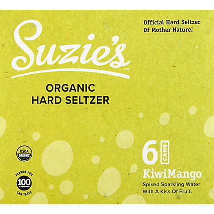 Suzies Organic Hard Seltzer Kiwimango Pack In Cans - 6-12 FZ - Image 2