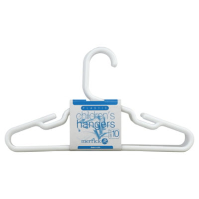 Merrick Set Of 10 Plastic Tubular Hangers 1 Ea