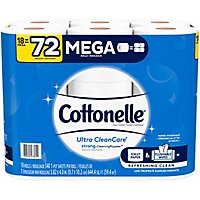 Cottonelle Ultra CleanCare Strong Toilet Paper Mega Roll - 18 Roll - Image 3