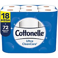 Cottonelle Ultra CleanCare Strong Toilet Paper Mega Roll - 18 Roll - Image 2