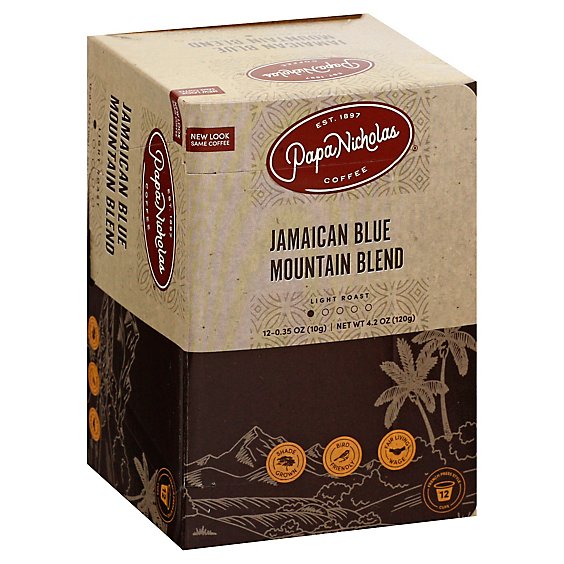 Papa Nicholas Amacian Blue Mountain Blend Coffee Pods - 12 CT