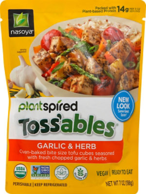 Nasoya Tossables Garlic And Herb Tofu Cubes - 7 OZ - Image 2