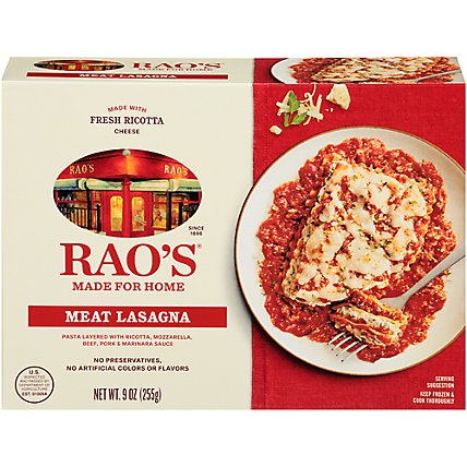 Raos Meat Lasagna - 8.9 OZ - Image 1