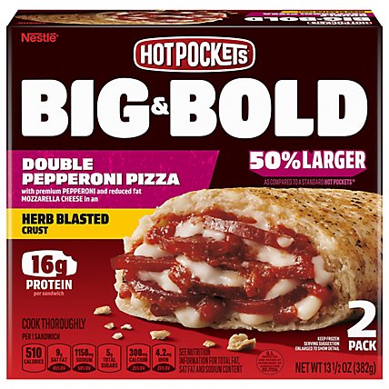 Hot Pockets Big & Bold Pepperoni Box - 13.5 OZ - Image 2