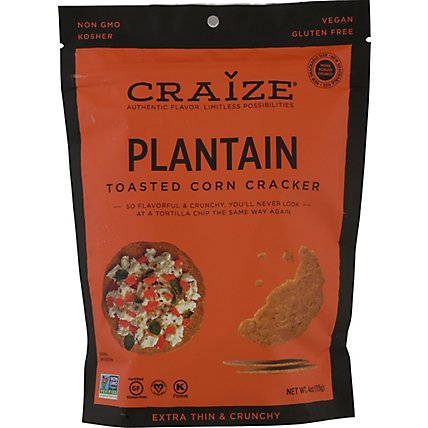 Craize Plantain Toasted Corn Crisps - 4 Oz. - Image 2