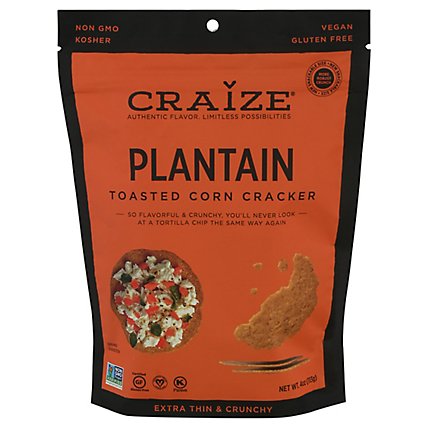 Craize Plantain Toasted Corn Crisps - 4 Oz. - Image 1