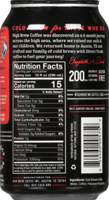 High Brew Nitro Coffee Cold Brew - 10 Fl. Oz. - Image 6