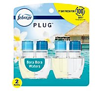 Febreze Plug Air Freshener Scented Oil Refill Bora Bora Waters 2 Count - 1.75 FZ