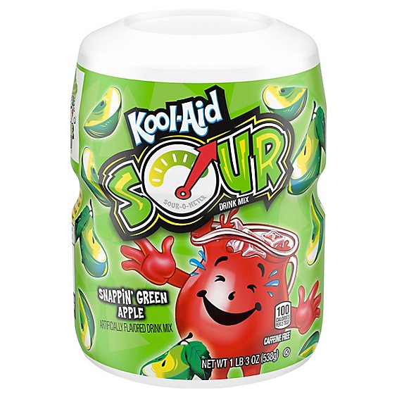 Kool Aid Snappin Green Apple Powdered Soft Drink - 19 OZ