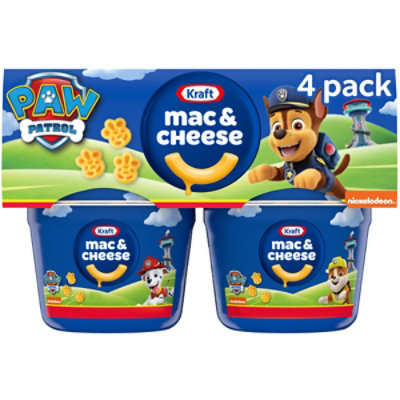 Kraft Macaroni & Cheese Easy Microwavable Dinner with Paw Patrol Shapes Cups - 4-1.9 Oz - Image 1