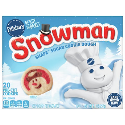 Pillsbury Ready To Bake Snowman Shape Sugar Cookie Dough - 9.1 OZ - Image 3