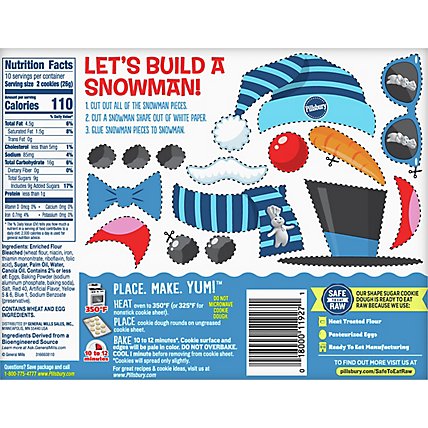 Pillsbury Ready To Bake Snowman Shape Sugar Cookie Dough - 9.1 OZ - Image 6