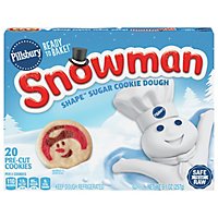 Pillsbury Ready To Bake Snowman Shape Sugar Cookie Dough - 9.1 OZ - Image 1